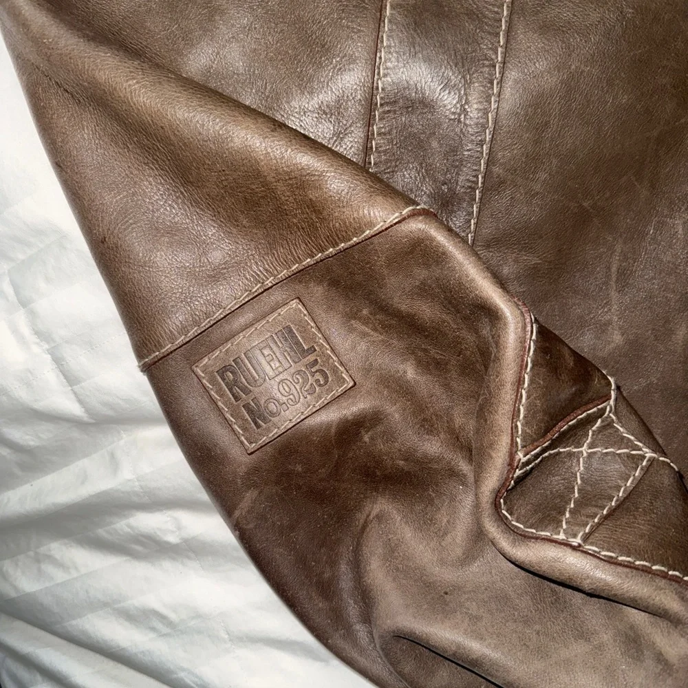 Ruehl No. 925 Brown Leather Slouchy Shoulder Bag – Vintage & Rare - Picture 4 of 7